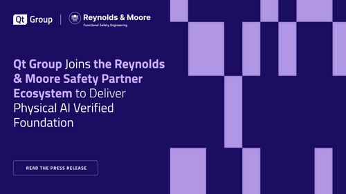 Qt Group Joins the&nbsp;Reynolds & Moore&nbsp;Safety Partner Ecosystem:&nbsp;Building the Verified Foundation for Physical AI